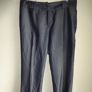 Womens Shiny Blue Antonio Melani Wide Leg Slacks Dress Pants 12 Pockets